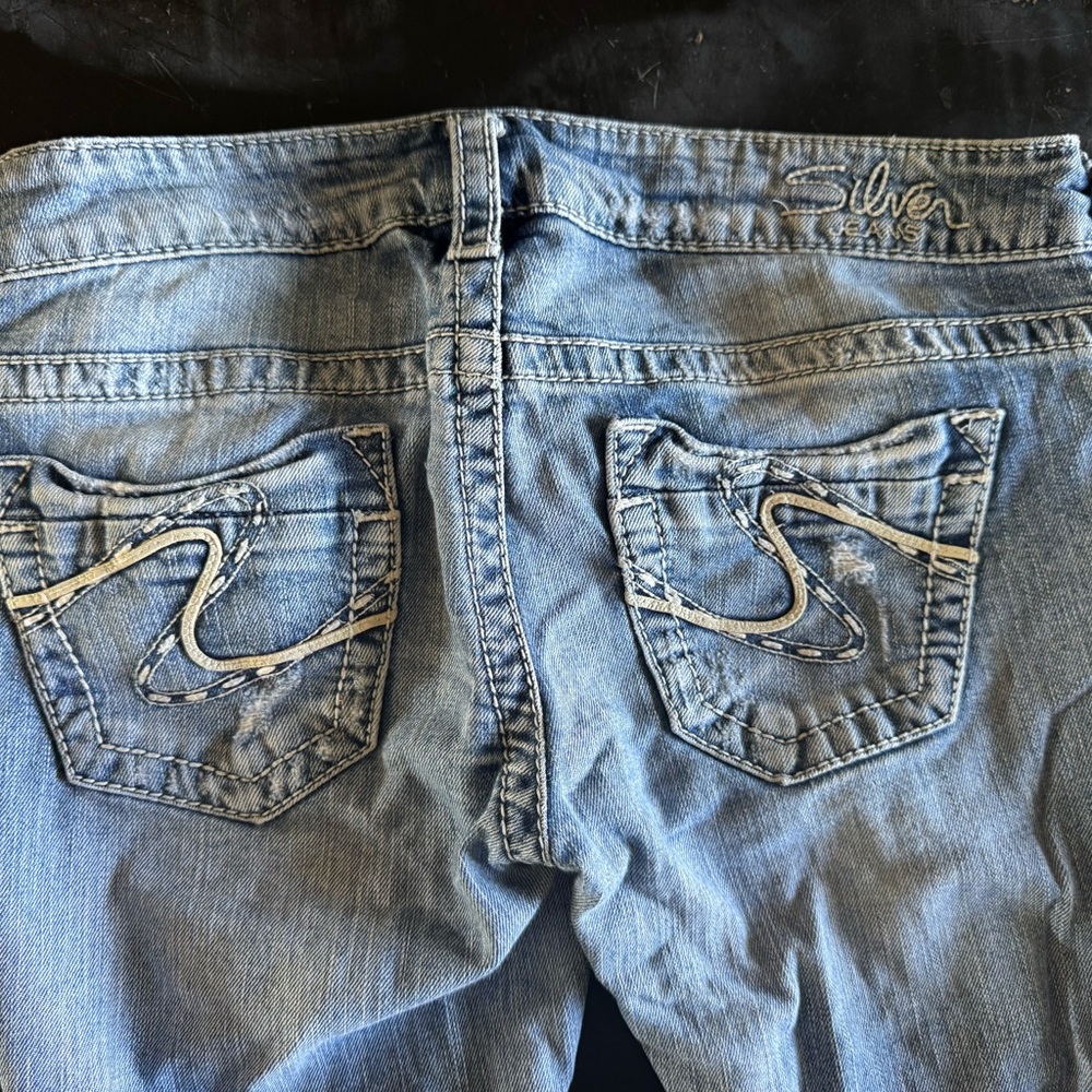 Silver Jeans Blue Denim with Decorative Stitching